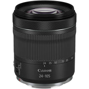Canon RF 24-105mm f/4-7.1 IS STM lens for EOS R cameras with versatile zoom, optical image stabilisation, and Center Macro Focus