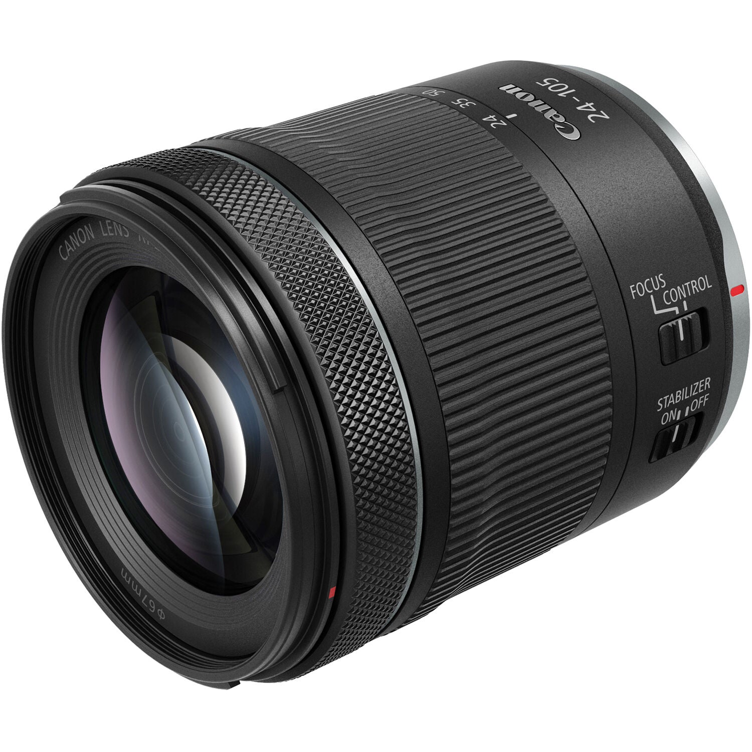 Canon RF 24-105mm f/4-7.1 IS STM lens for EOS R cameras with versatile zoom, optical image stabilisation, and Center Macro Focus