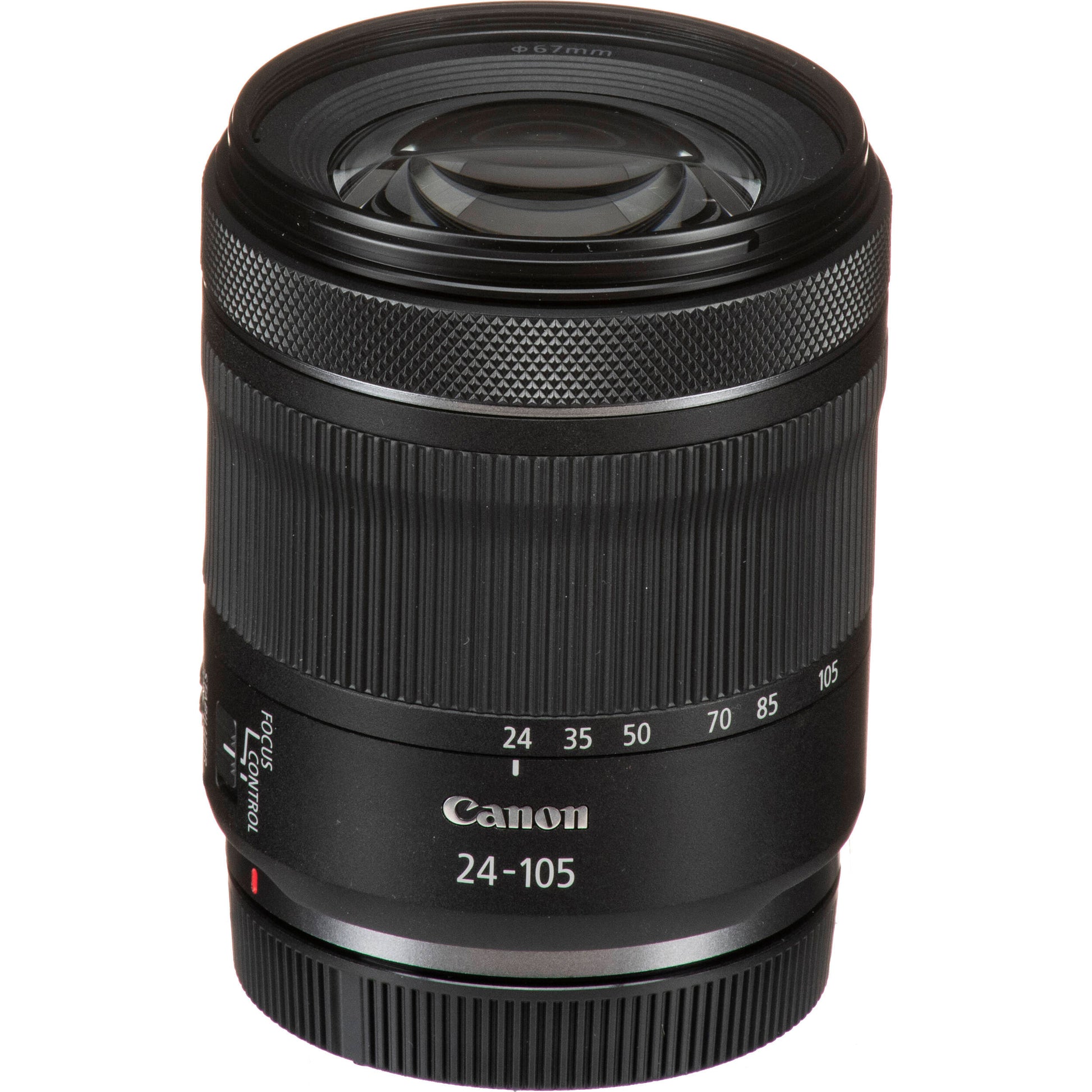 Canon RF 24-105mm f/4-7.1 IS STM lens for EOS R cameras with versatile zoom, optical image stabilisation, and Center Macro Focus