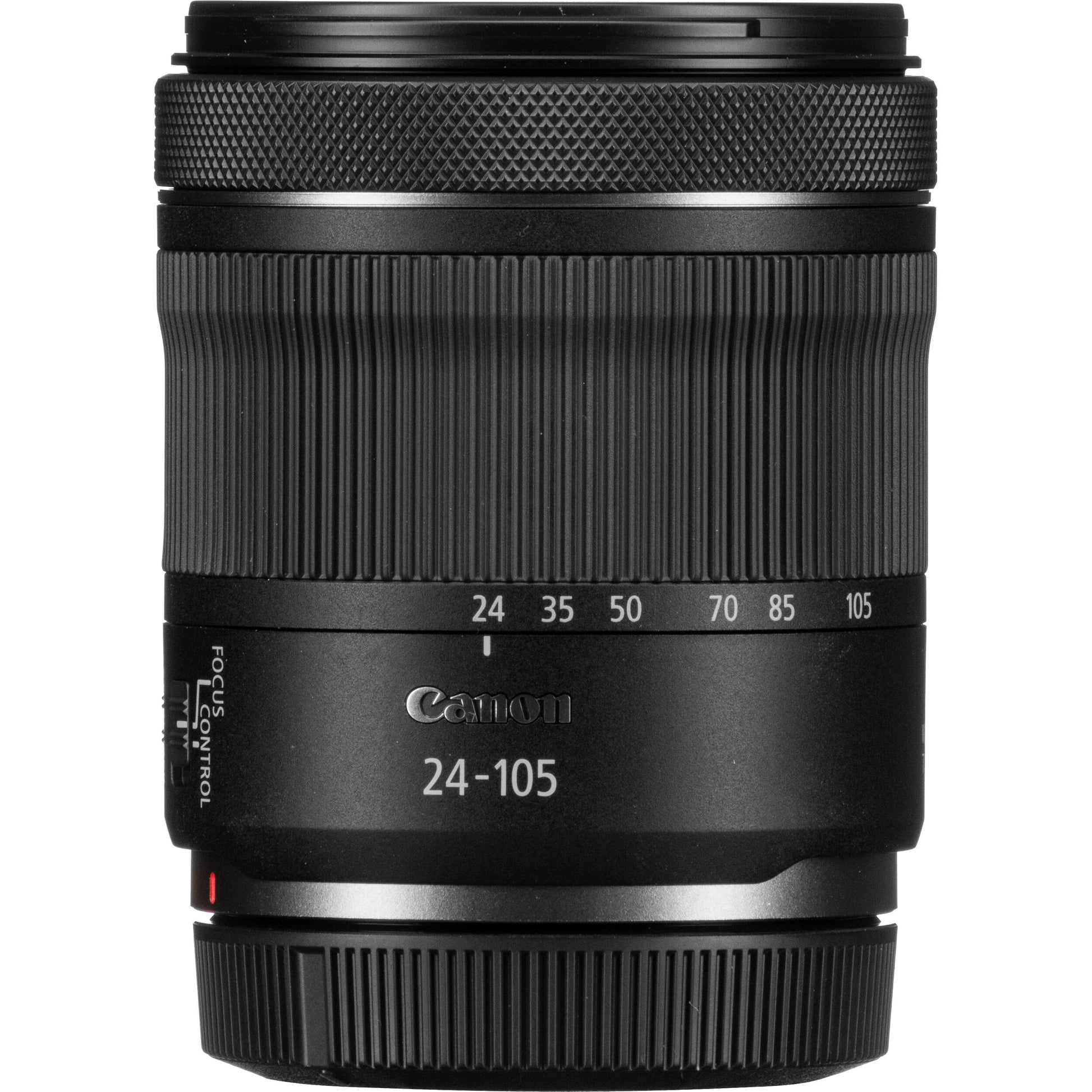 Canon RF 24-105mm f/4-7.1 IS STM lens for EOS R cameras with versatile zoom, optical image stabilisation, and Center Macro Focus