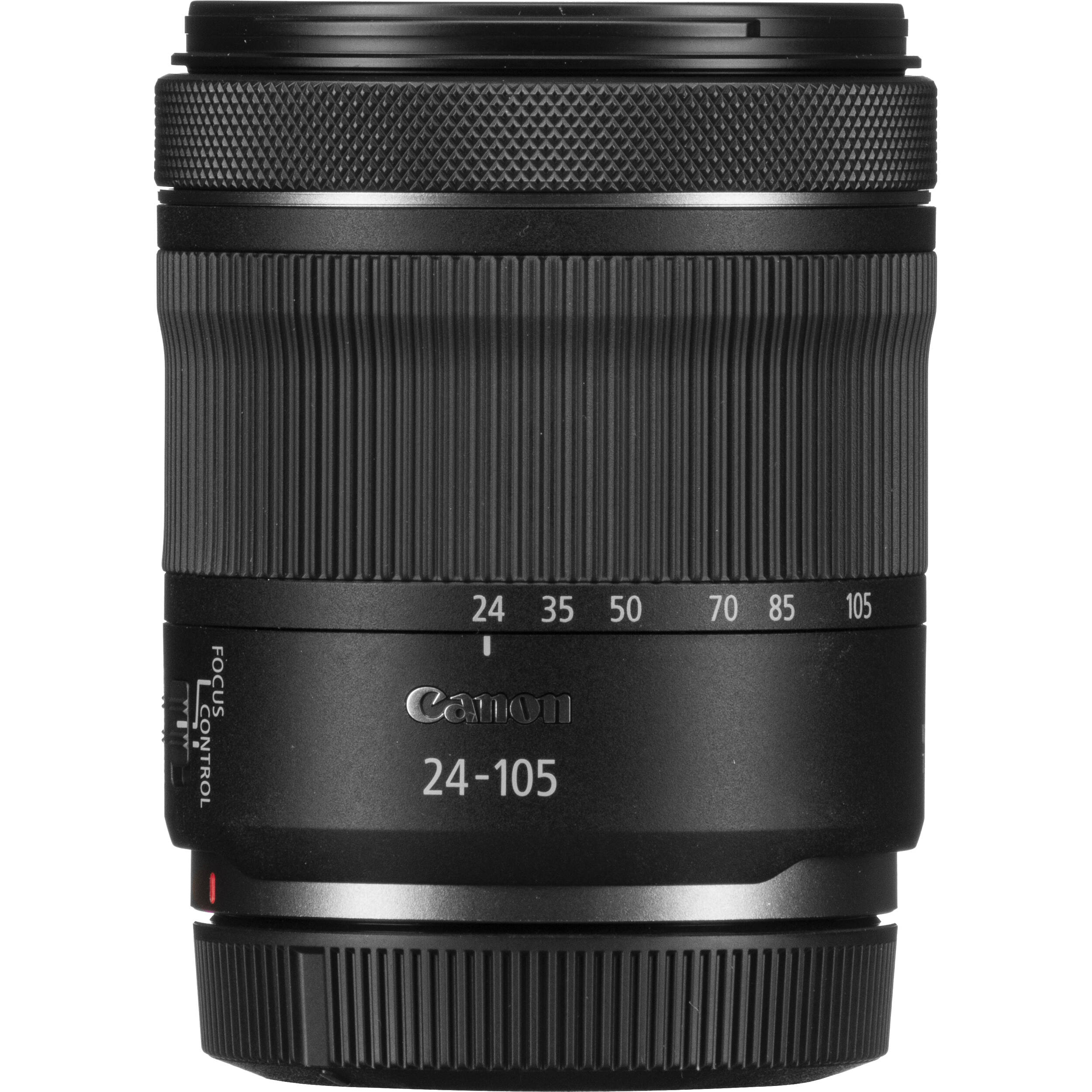 Canon RF 24-105mm f/4-7.1 IS STM lens for EOS R cameras with versatile zoom, optical image stabilisation, and Center Macro Focus
