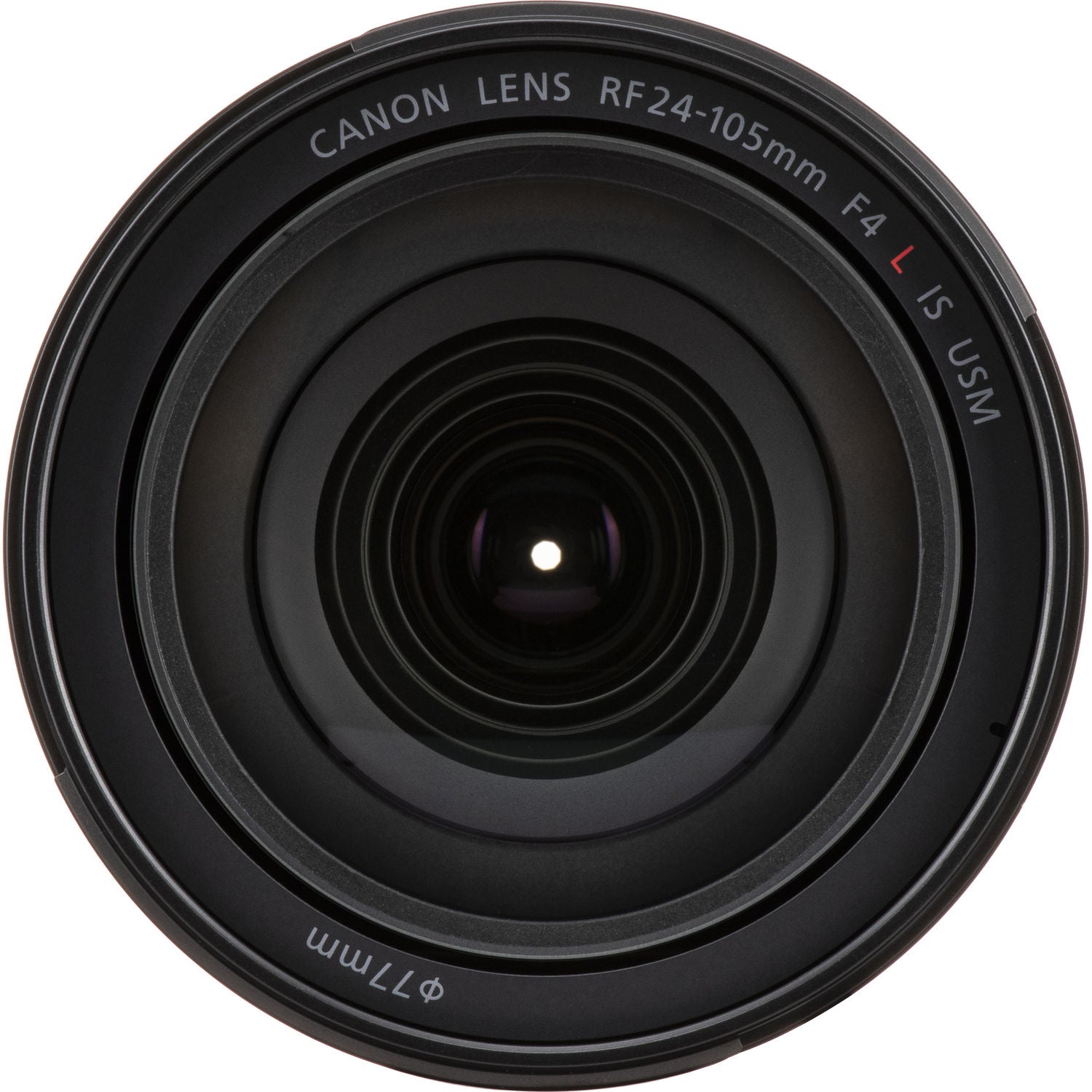 Canon camera lens with specifications on a white background