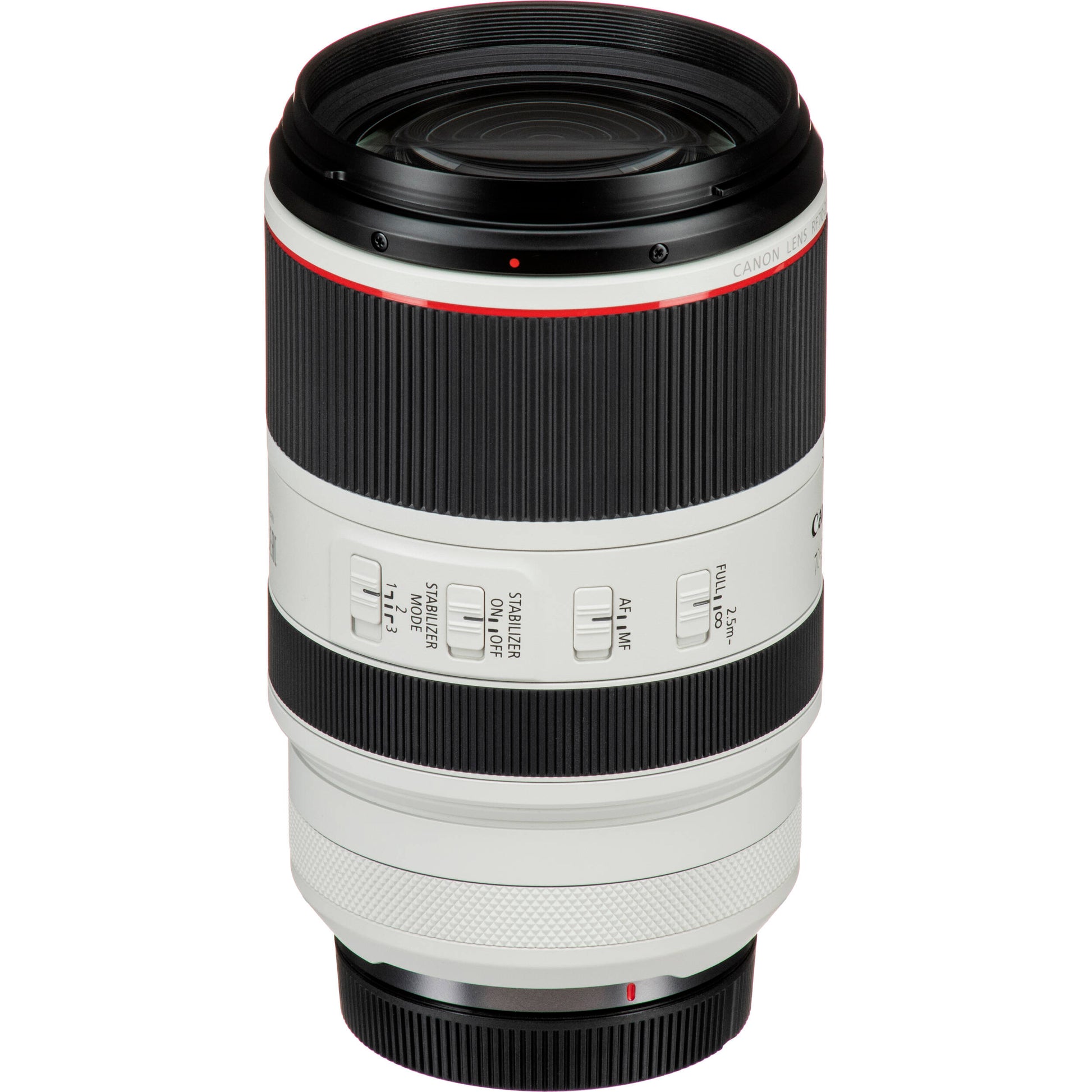 Canon camera lens on a white background