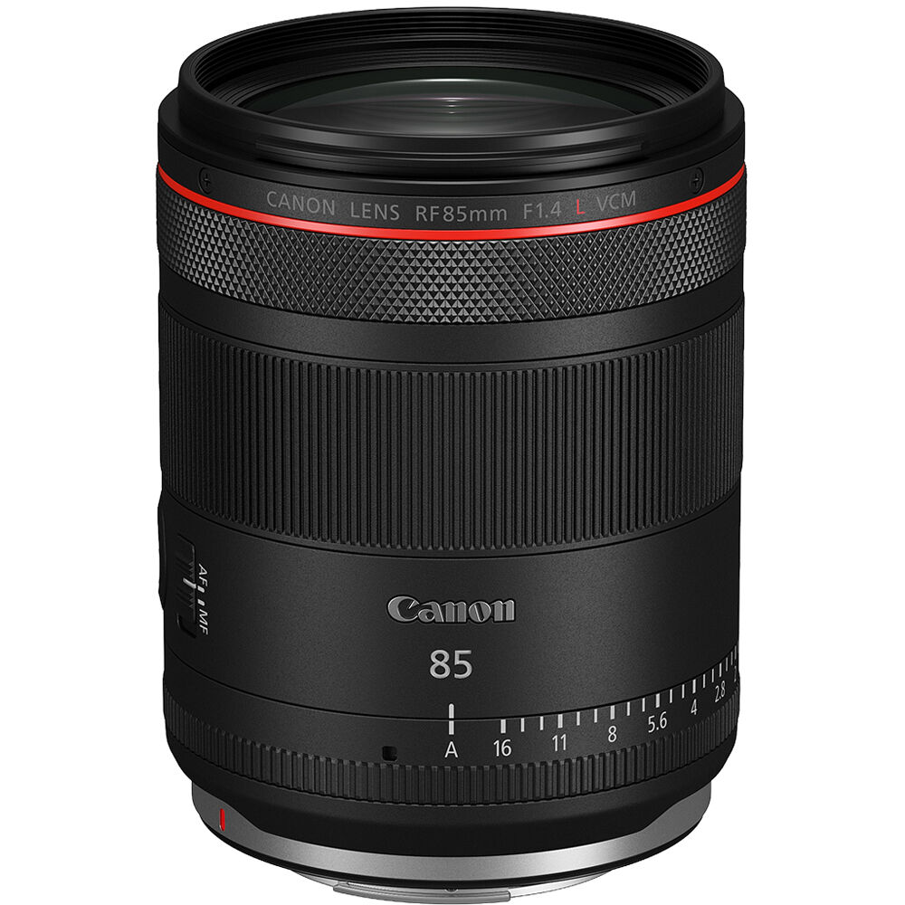 Canon RF 85mm f/1.4 L VCM Lens with bright aperture, creamy bokeh, advanced optics, and fast autofocus for portraits and video