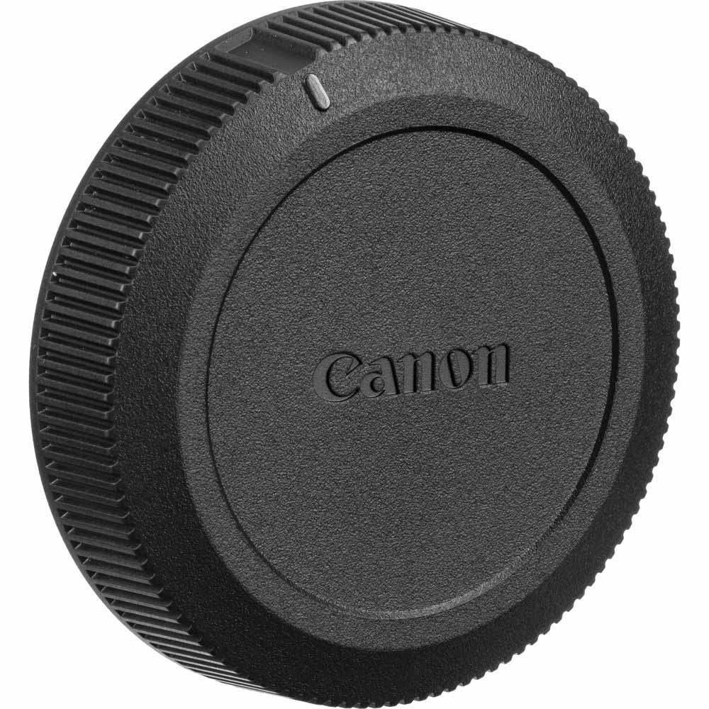 Canon lens cap on a white background