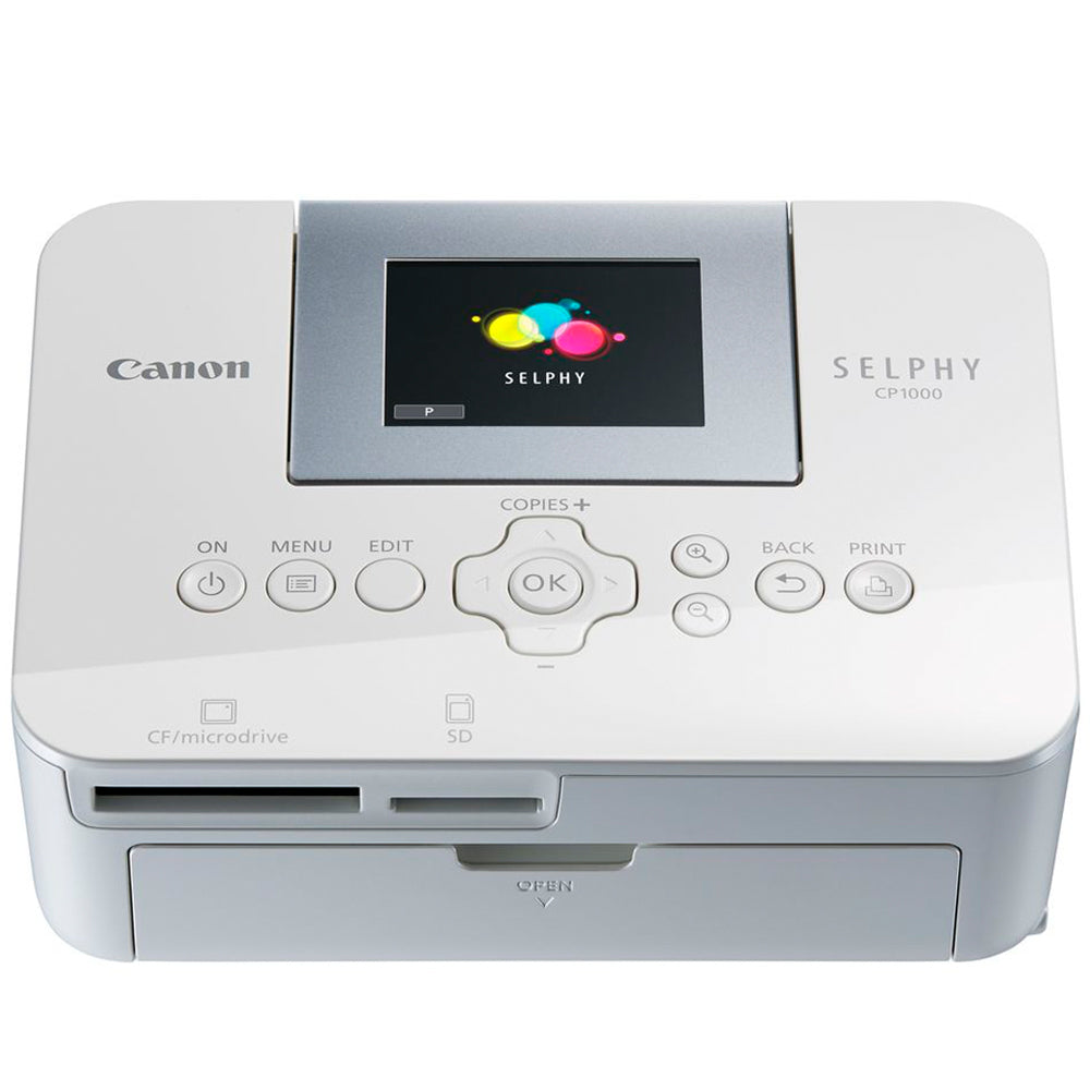 Canon SELPHY CP1000 White compact photo printer for high-quality, instant lab-style prints.