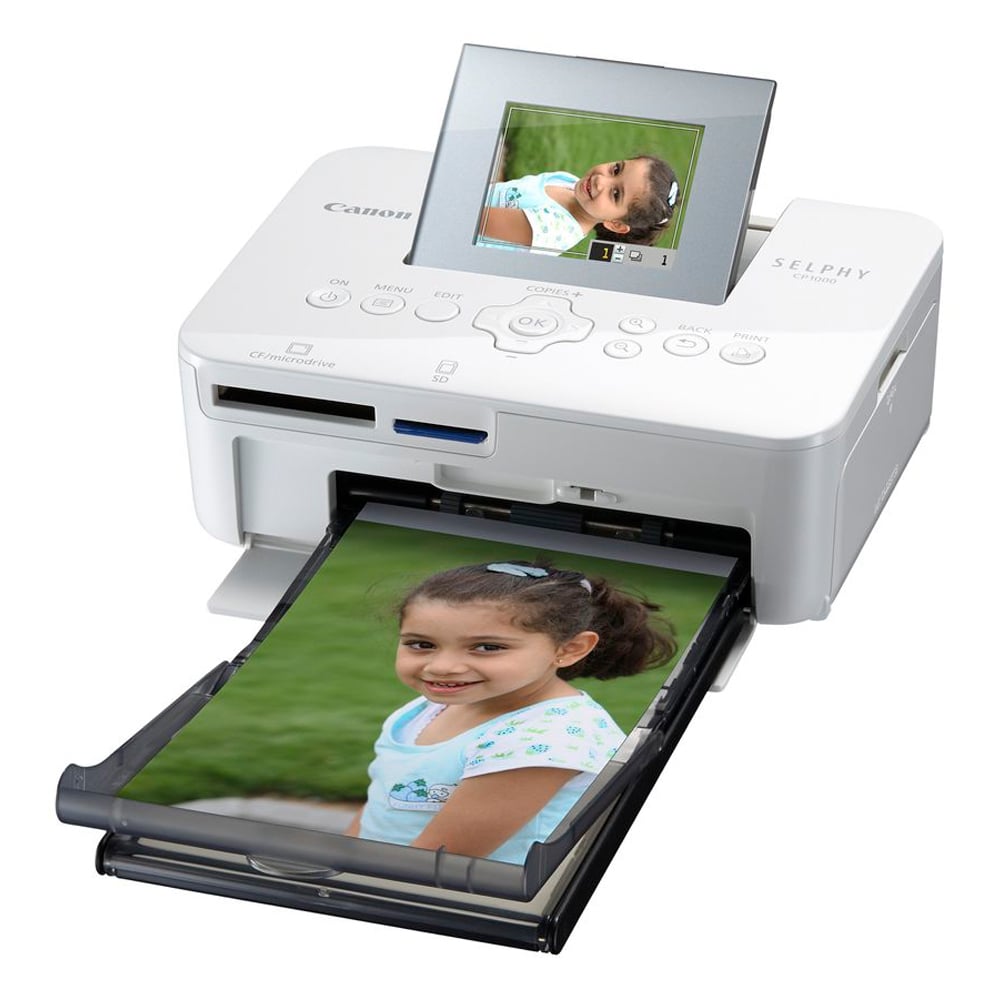 Canon SELPHY CP1000 White compact photo printer for high-quality, instant lab-style prints.