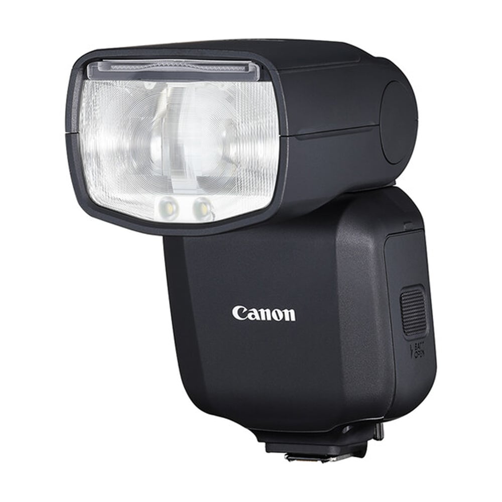 Canon camera flash on a white background