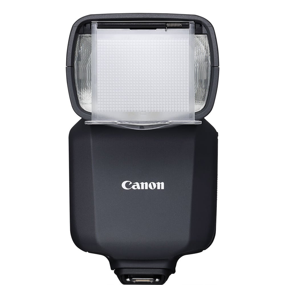 Canon camera flash on a white background