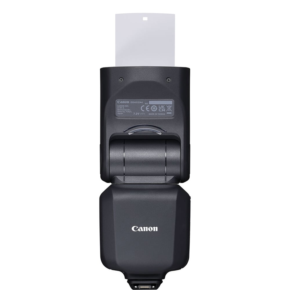 Canon camera flash on a white background