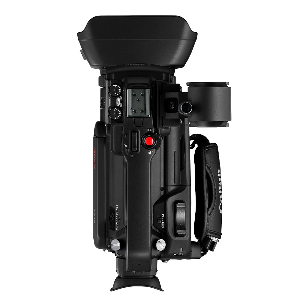 Canon XA75 Professional 4K Camcorder – advanced handheld camcorder with 1-inch sensor, UHD 4K recording, 15x optical zoom, and dual XLR audio inputs.