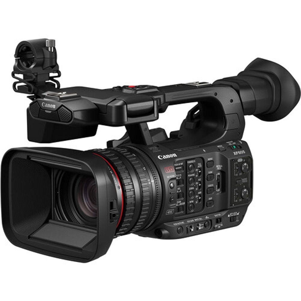 Canon XF605 UHD 4K HDR professional camcorder with 15x L-series zoom lens and advanced autofocus