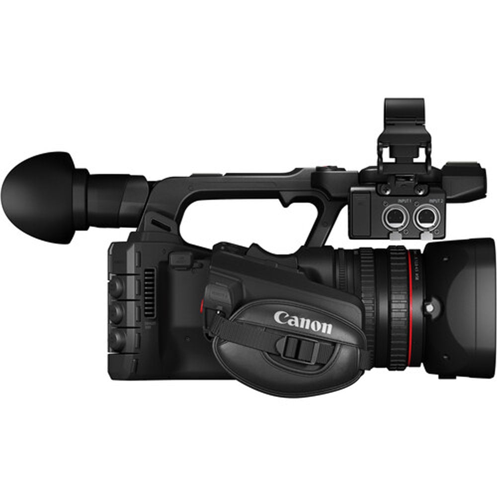 Canon XF605 UHD 4K HDR professional camcorder with 15x L-series zoom lens and advanced autofocus