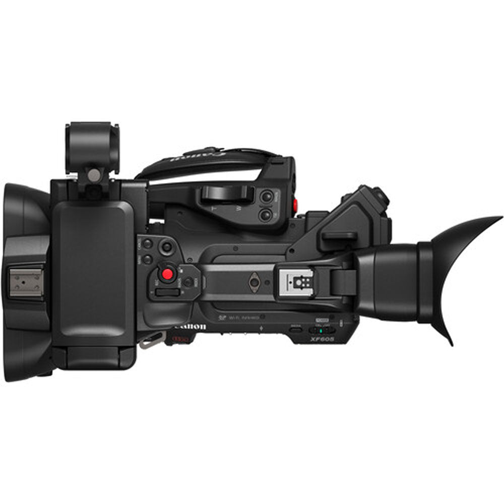 Canon XF605 UHD 4K HDR professional camcorder with 15x L-series zoom lens and advanced autofocus