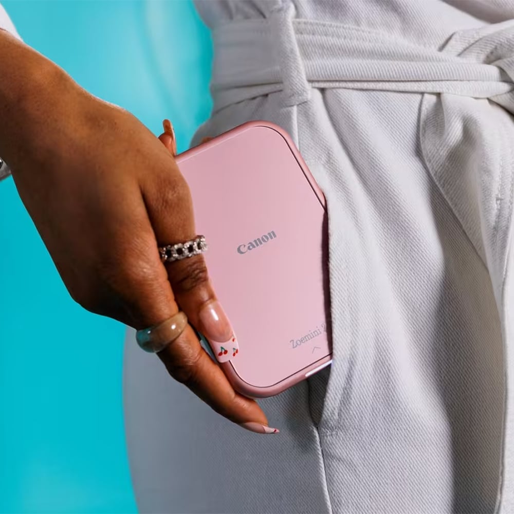 Canon Zoemini 2 compact rose gold wireless photo printer with Bluetooth and ZINK technology