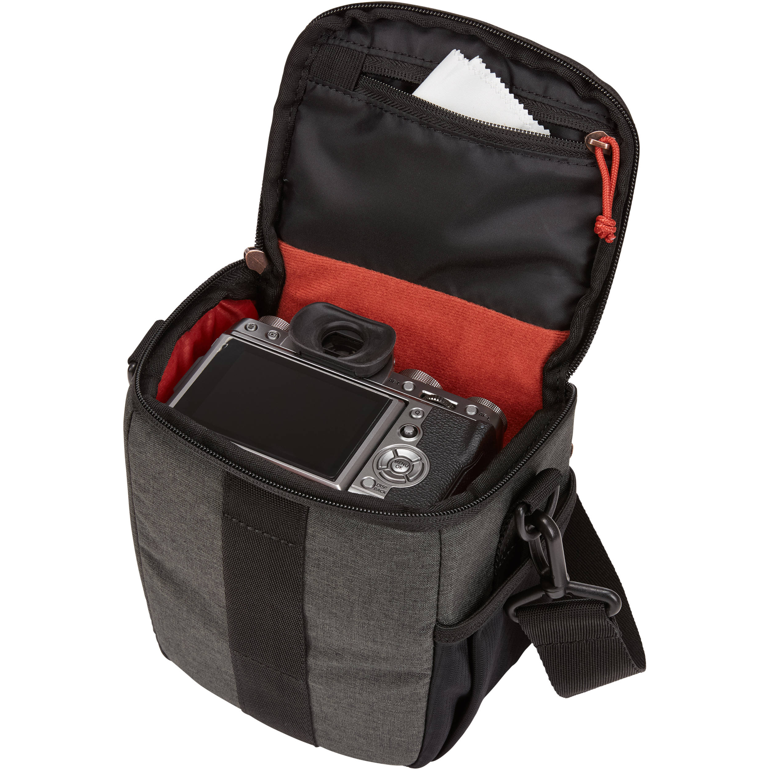 Case Logic Era ERA Shoulder Camera Bag with padded camera compartment and adjustable dividers.