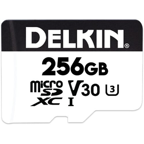 The 256GB Hyperspeed microSDXC Memory Card offers fast read speeds of 100 MB/s and write speeds of 75 MB/s, making it ideal for high-resolution video capture.