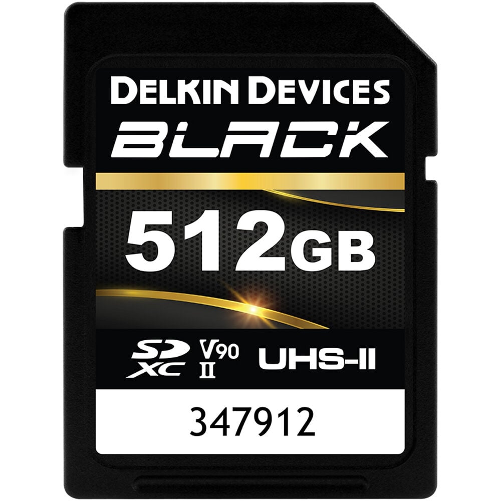 Delkin BLACK 512GB memory card offers reliability, with a virtually unbreakable design that can withstand extreme conditions.