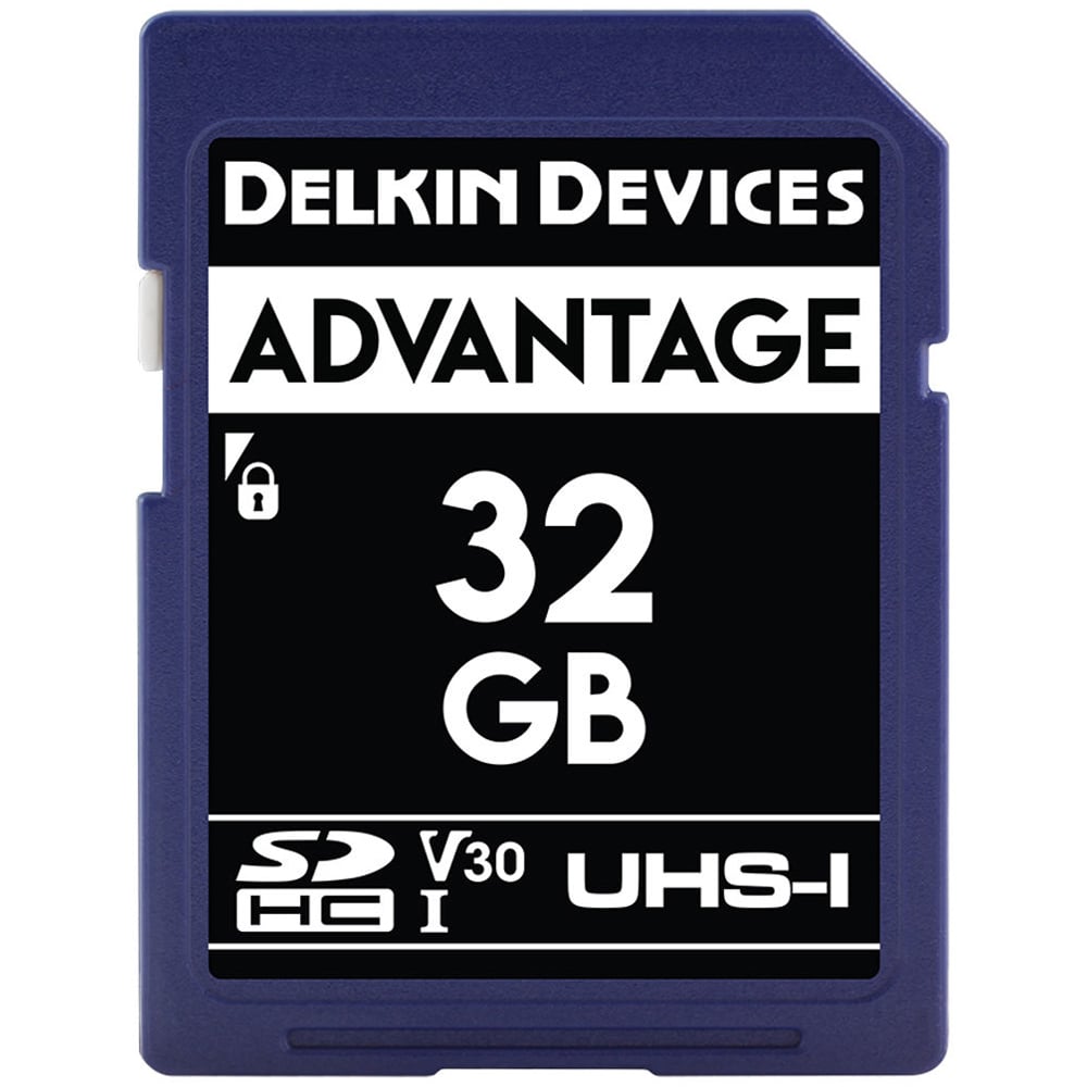 Delkin Devices Advantage 32GB UHS-I SDXC Memory Card – reliable, high-speed storage with up to 100MB/s read speed for smooth photo and video capture.