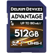 Delkin Devices Advantage UHS-I SDXC Memory Card – high-performance storage with up to 100MB/s read speed, perfect for capturing stunning photos and Full HD video.