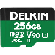 Achieve you best with the best, a fast microSD card ideal for 8K videos with a 256GB storage capacity, read speeds of 300MB/s and write speeds of 250MB/s.