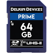 Keep your content safe, this Prime SD card has a storage capacity of 64GB, a writing speed of 150 MB/s, and stores 8K, 4K, and Full HD videos.