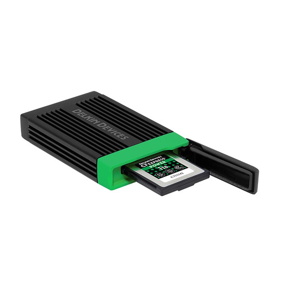 A media card reader perfectly designed to meet the needs of high-speed memory cards used in broadcasting, cinema and photography.