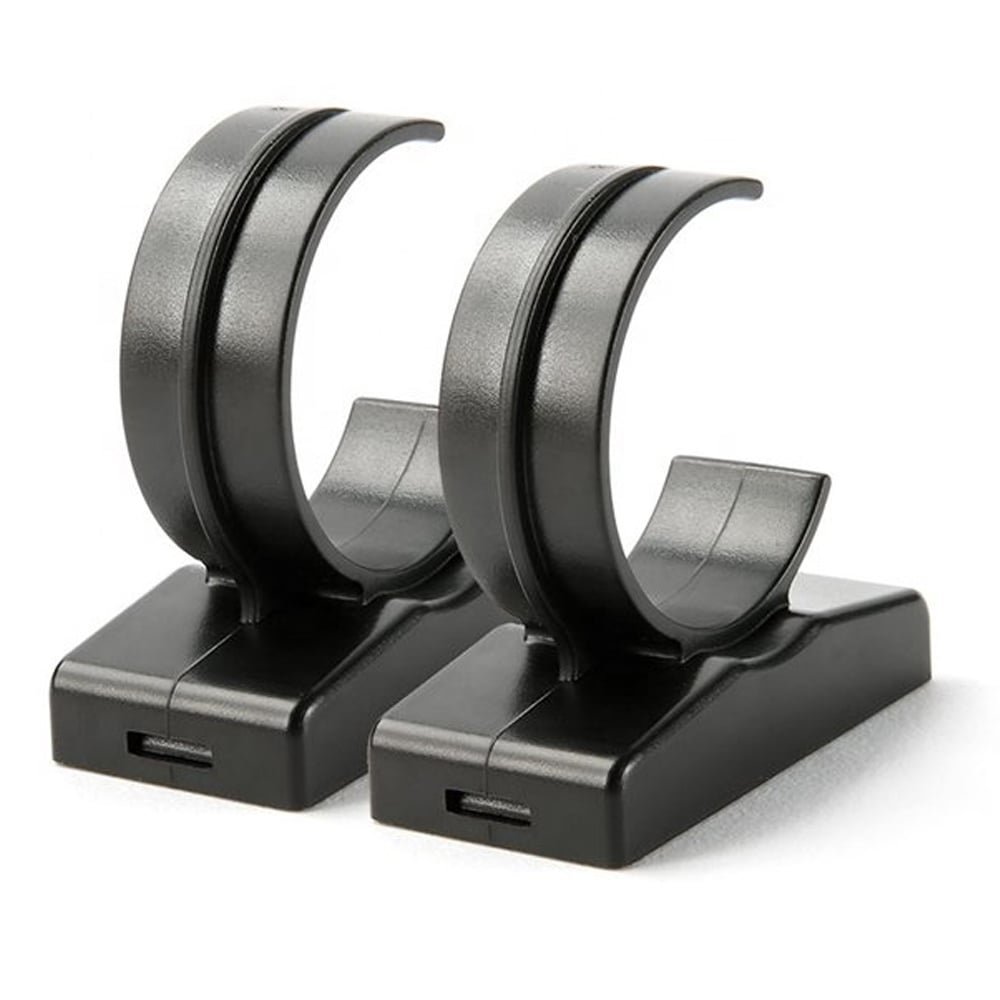 Luxceo Magnetic Clamp securely holding a tube light against a metal surface, showcasing durable ABS plastic bracket clips and magnetic hook for photography studio setups.