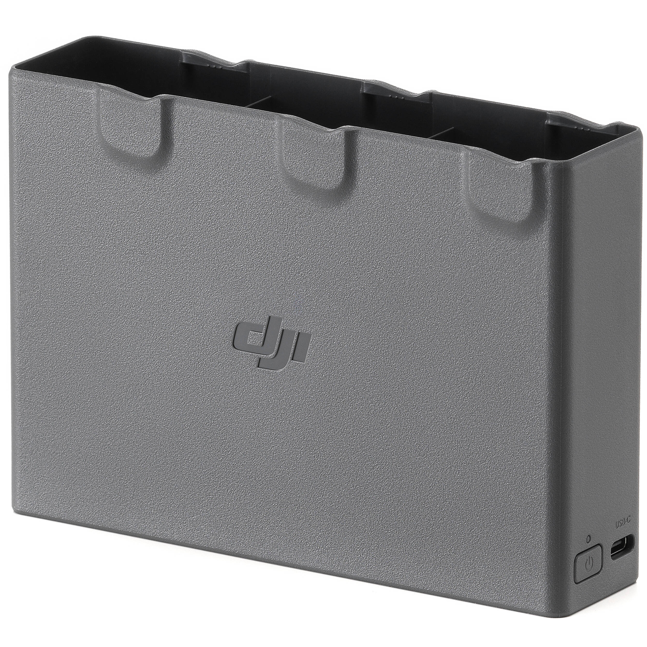 A black DJI Avata 2 Two-Way Charging Hub is shown with a USB-C cable attached.