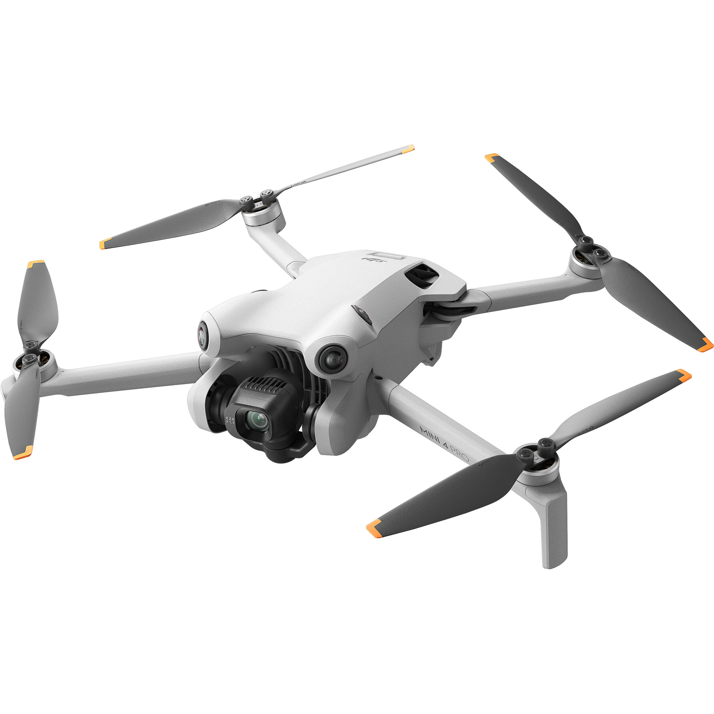 DJI Mini 4 Pro Fly More Combo drone with RC2 controller, featuring a lightweight design under 249g, 4K/60fps HDR video capability, omnidirectional obstacle sensing, and advanced tracking features
