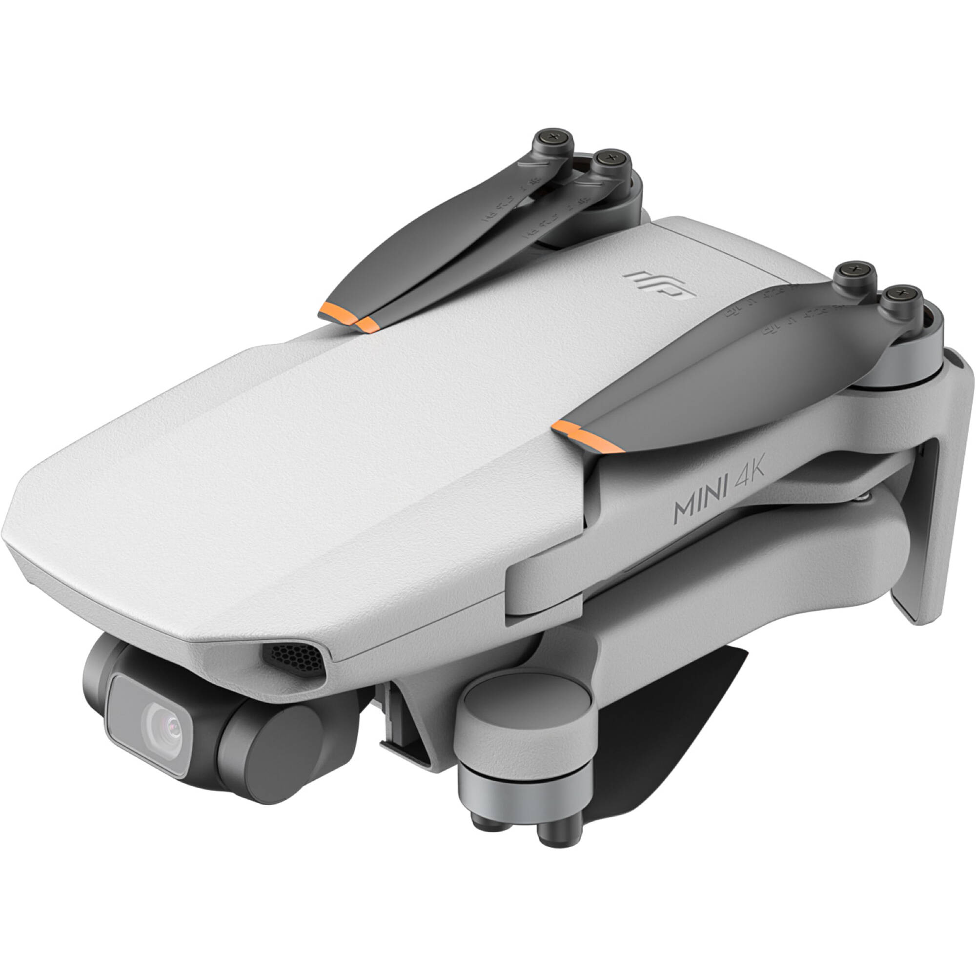 DJI Mini 4K drone featuring a lightweight foldable design under 250g, 12MP camera with 4K video recording, 3-axis gimbal, up to 31 minutes flight time, and up to 10km OcuSync 2.0 video transmission