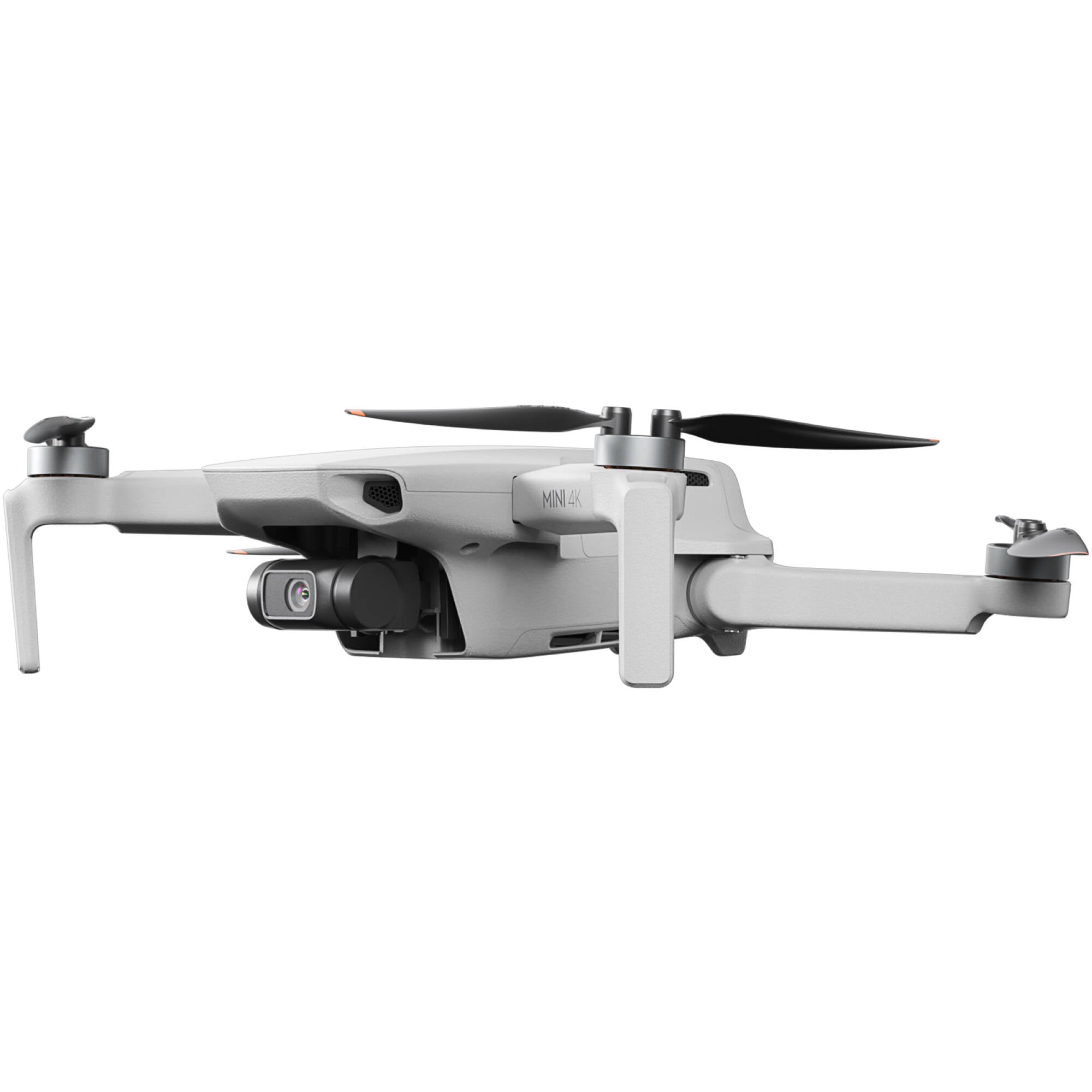DJI Mini 4K drone featuring a lightweight foldable design under 250g, 12MP camera with 4K video recording, 3-axis gimbal, up to 31 minutes flight time, and up to 10km OcuSync 2.0 video transmission