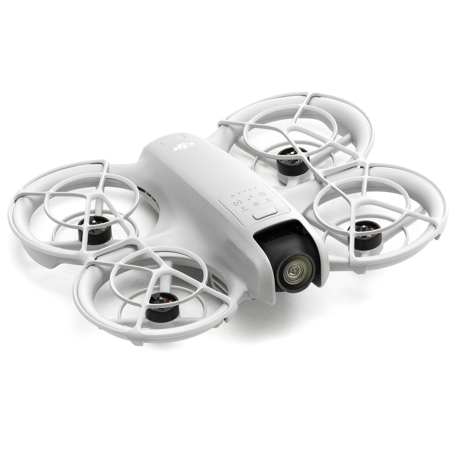 White drone with camera on a white background