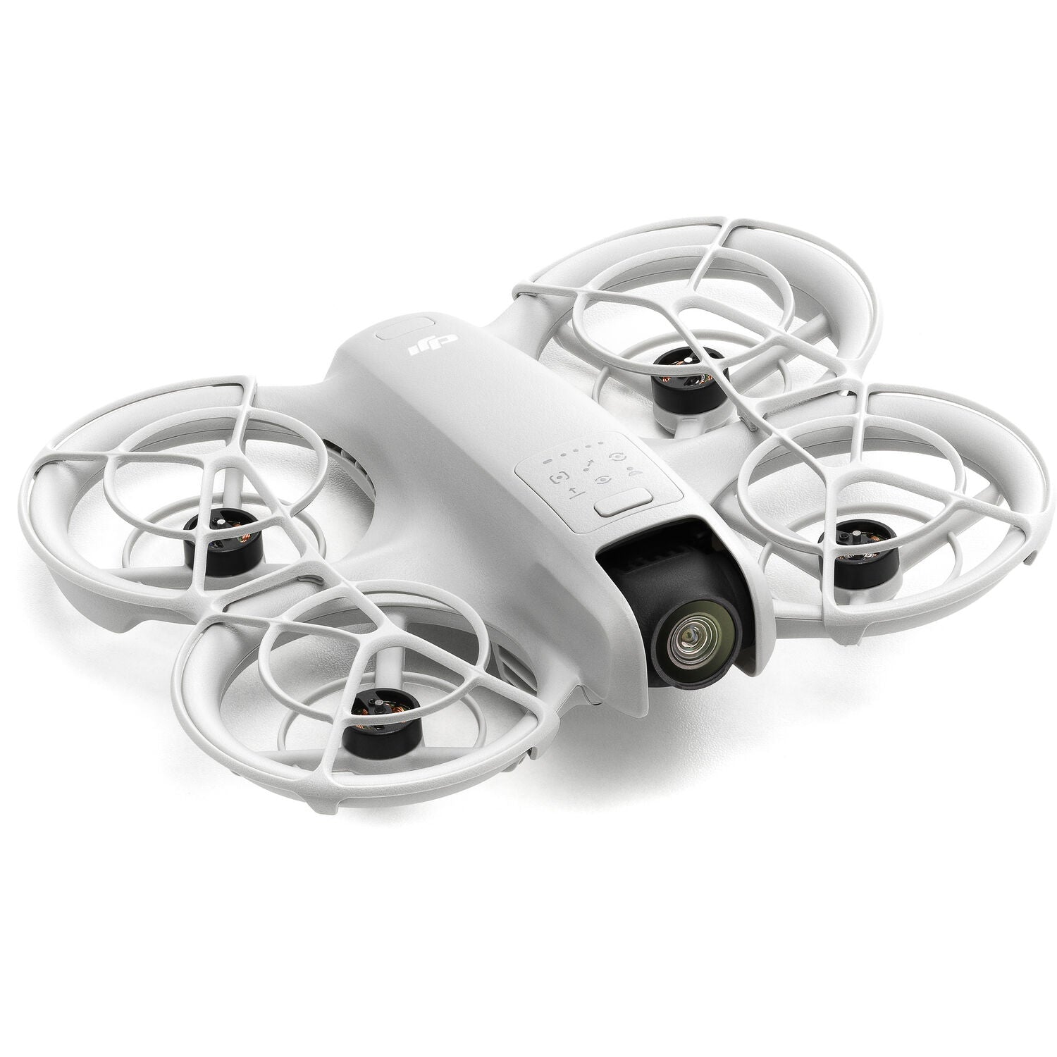 White drone with camera on a white background