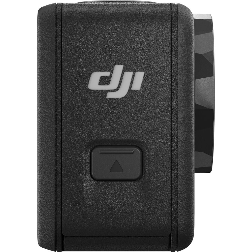 DJI Osmo Action 5 Pro action camera with front and rear OLED touchscreens, shown with included mounting accessories and protective case.