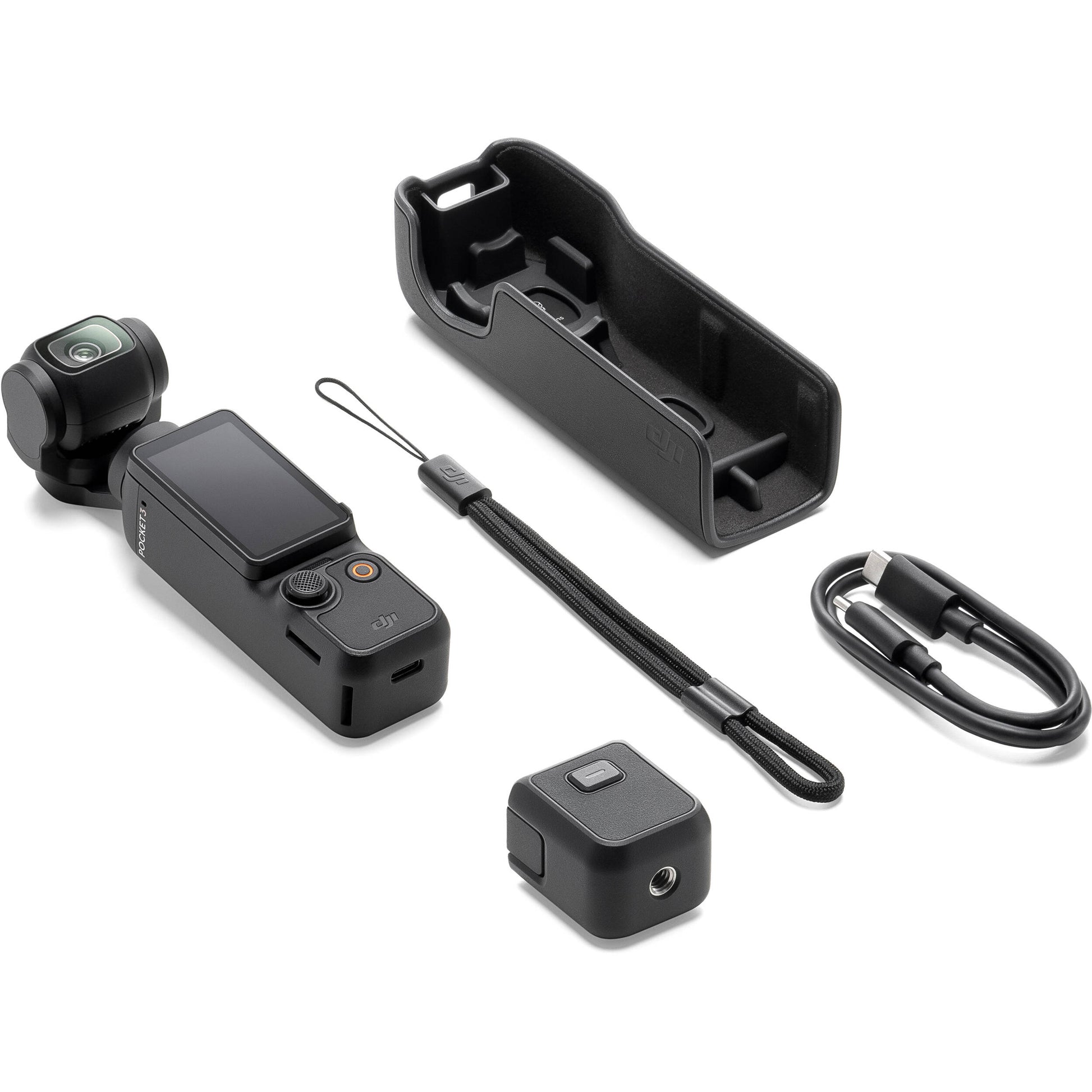 DJI Osmo Pocket 3 – compact 4K gimbal camera with 1-inch sensor, 3-axis stabilization, and rotating touchscreen for smooth, high-quality video on the go.