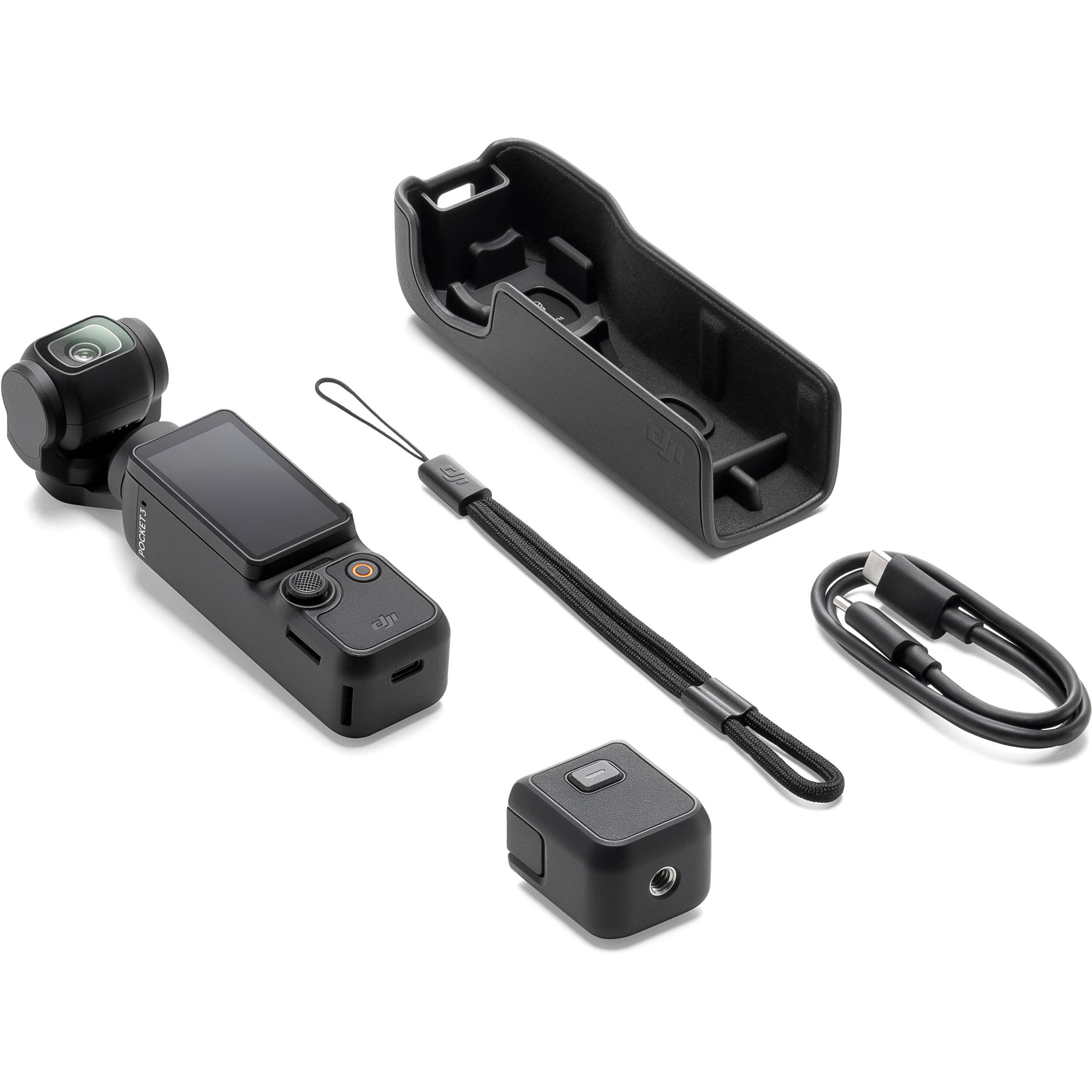 DJI Osmo Pocket 3 – compact 4K gimbal camera with 1-inch sensor, 3-axis stabilization, and rotating touchscreen for smooth, high-quality video on the go.