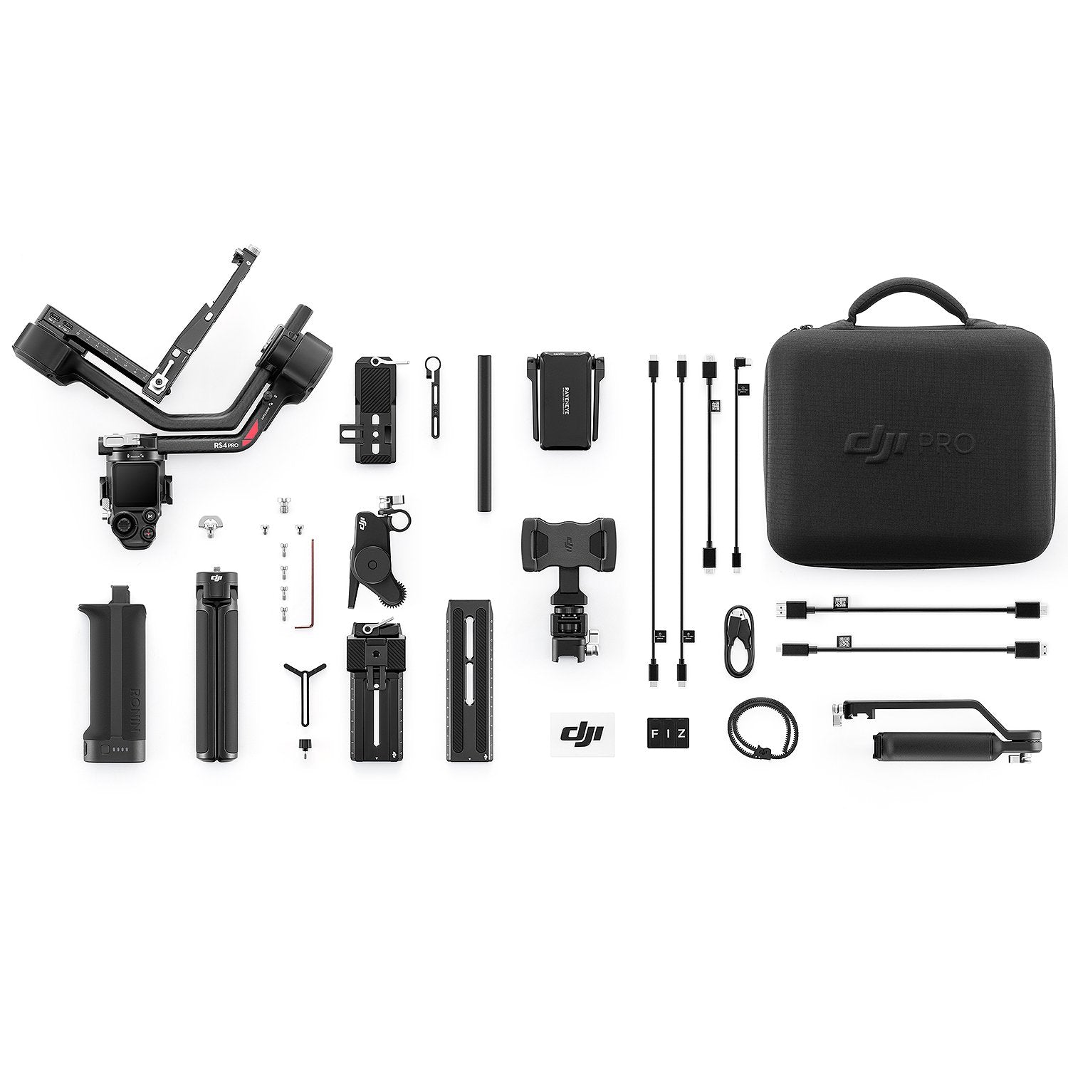 A professional stabilisation kit ideal for accommodating both mirrorless and cinema cameras and lens set-ups. 