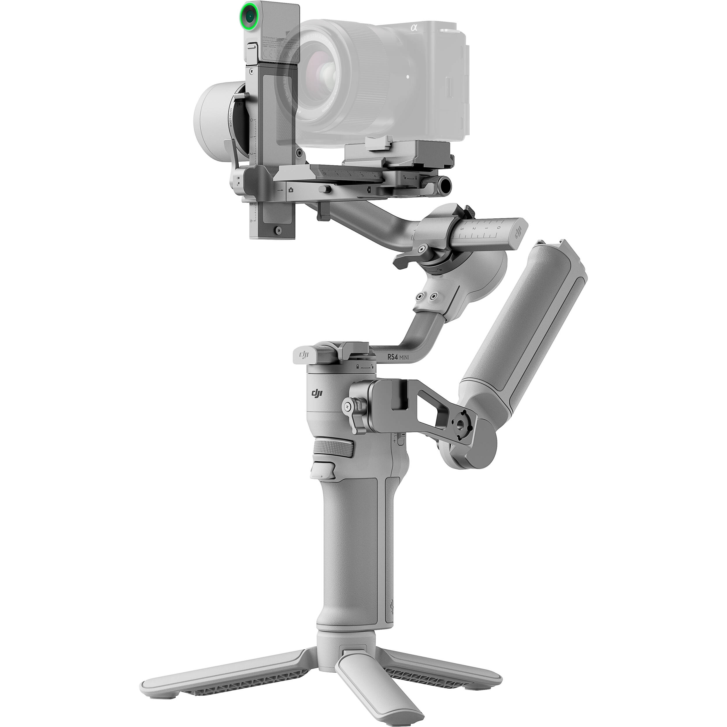 DJI RS 4 Mini Gimbal Stabiliser – lightweight 3-axis stabilizer designed for mirrorless cameras, offering smooth footage, compact design, and advanced shooting modes.