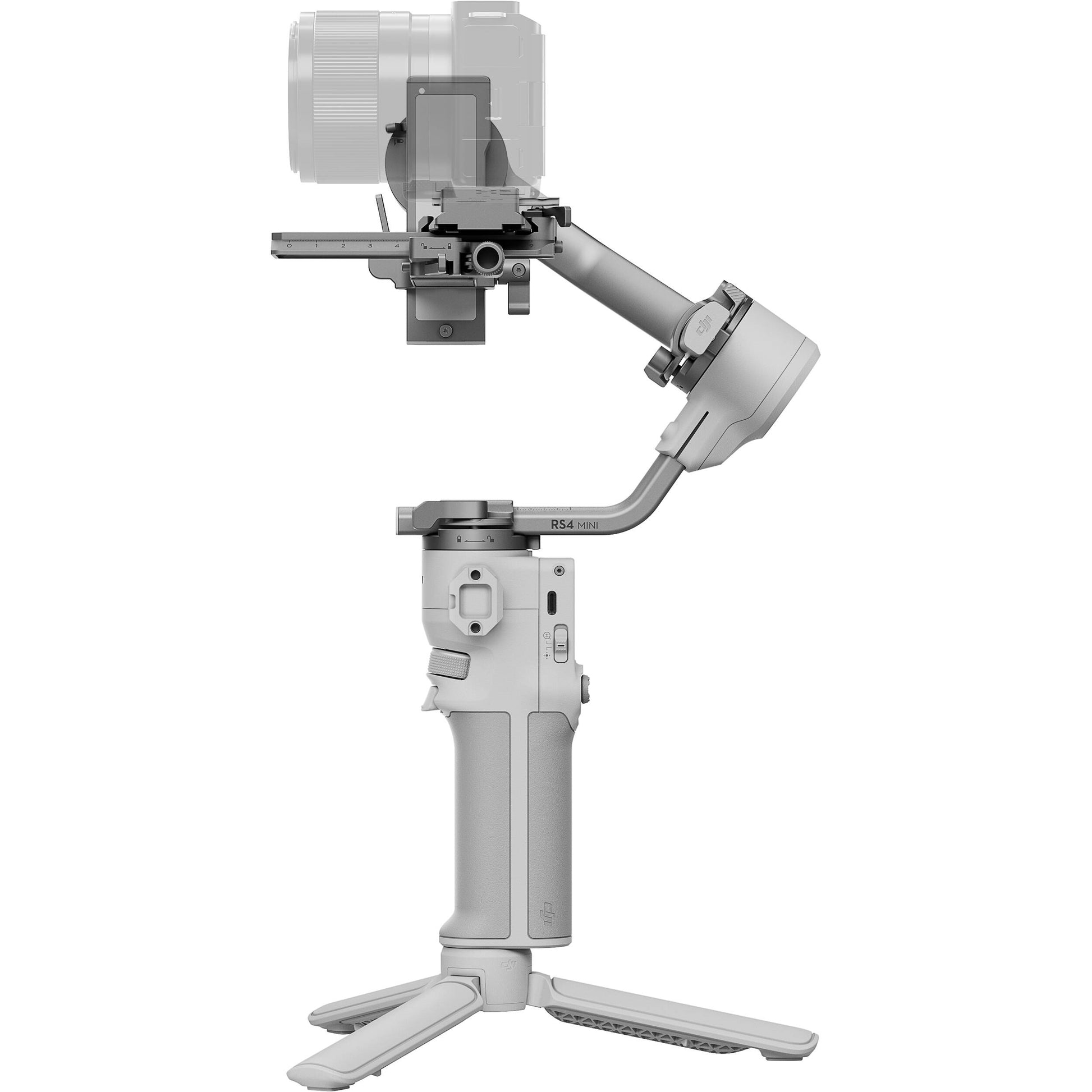 DJI RS 4 Mini Gimbal Stabiliser – lightweight 3-axis stabilizer designed for mirrorless cameras, offering smooth footage, compact design, and advanced shooting modes.