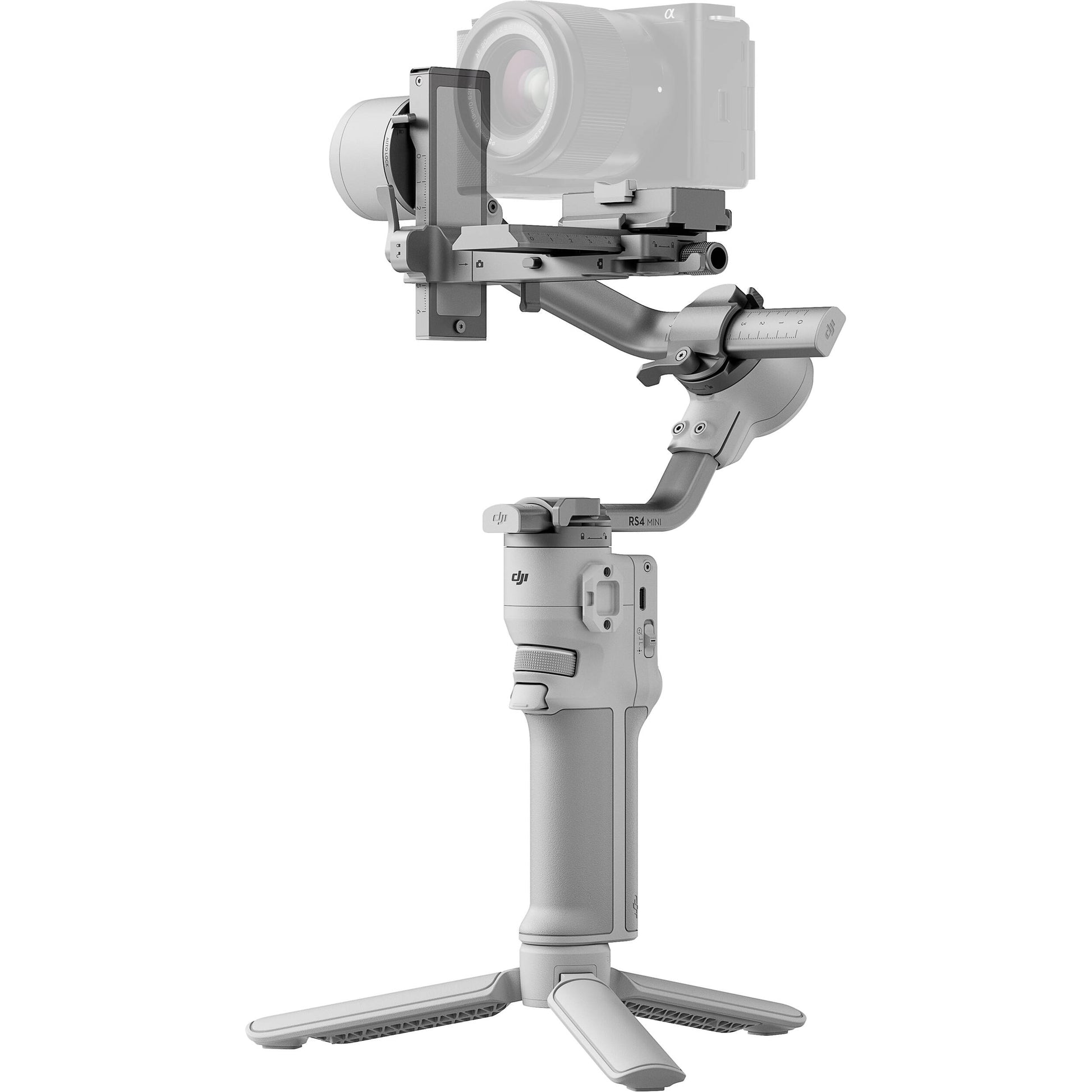 DJI RS 4 Mini Gimbal Stabiliser – lightweight 3-axis stabilizer designed for mirrorless cameras, offering smooth footage, compact design, and advanced shooting modes.