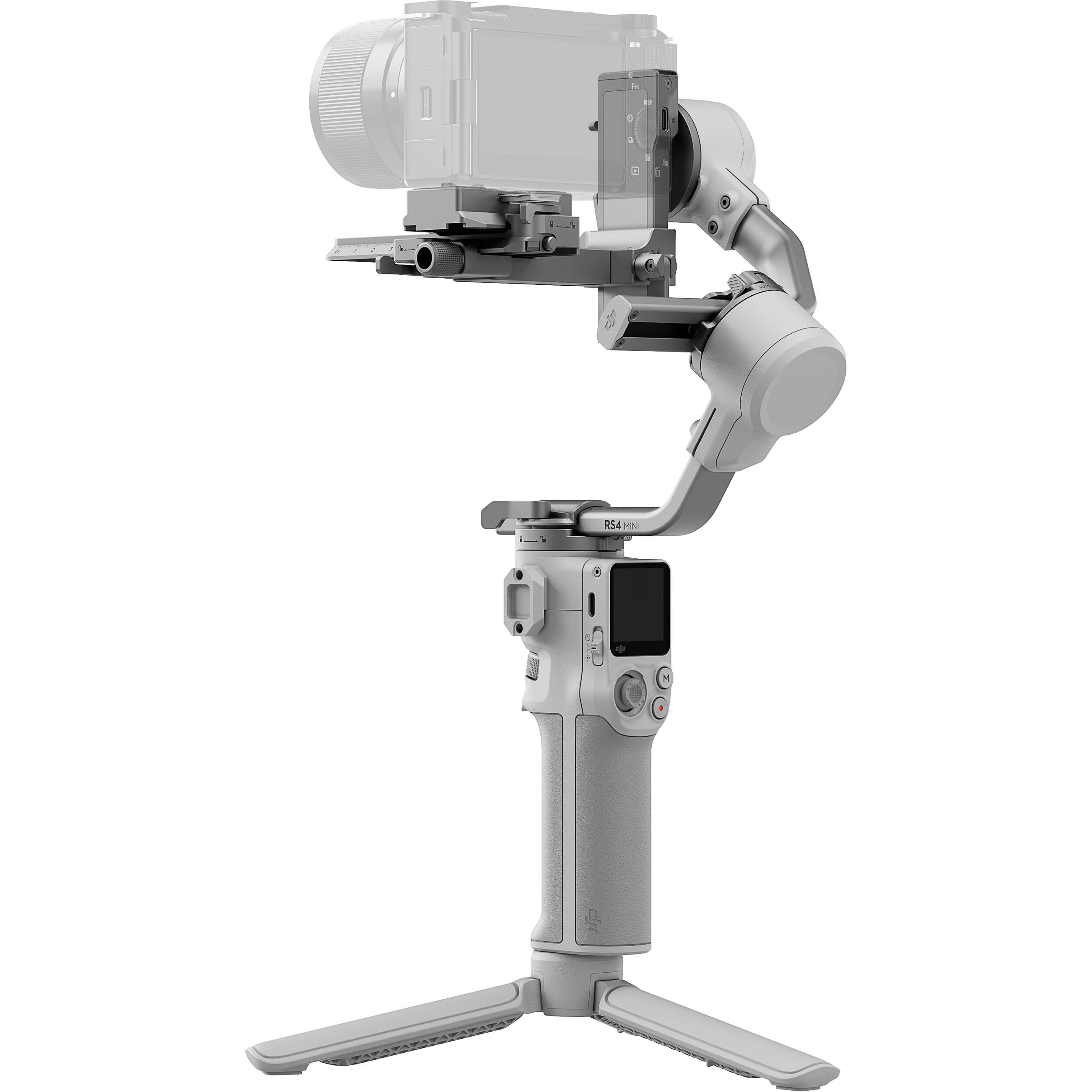 DJI RS 4 Mini Gimbal Stabiliser – lightweight 3-axis stabilizer designed for mirrorless cameras, offering smooth footage, compact design, and advanced shooting modes.