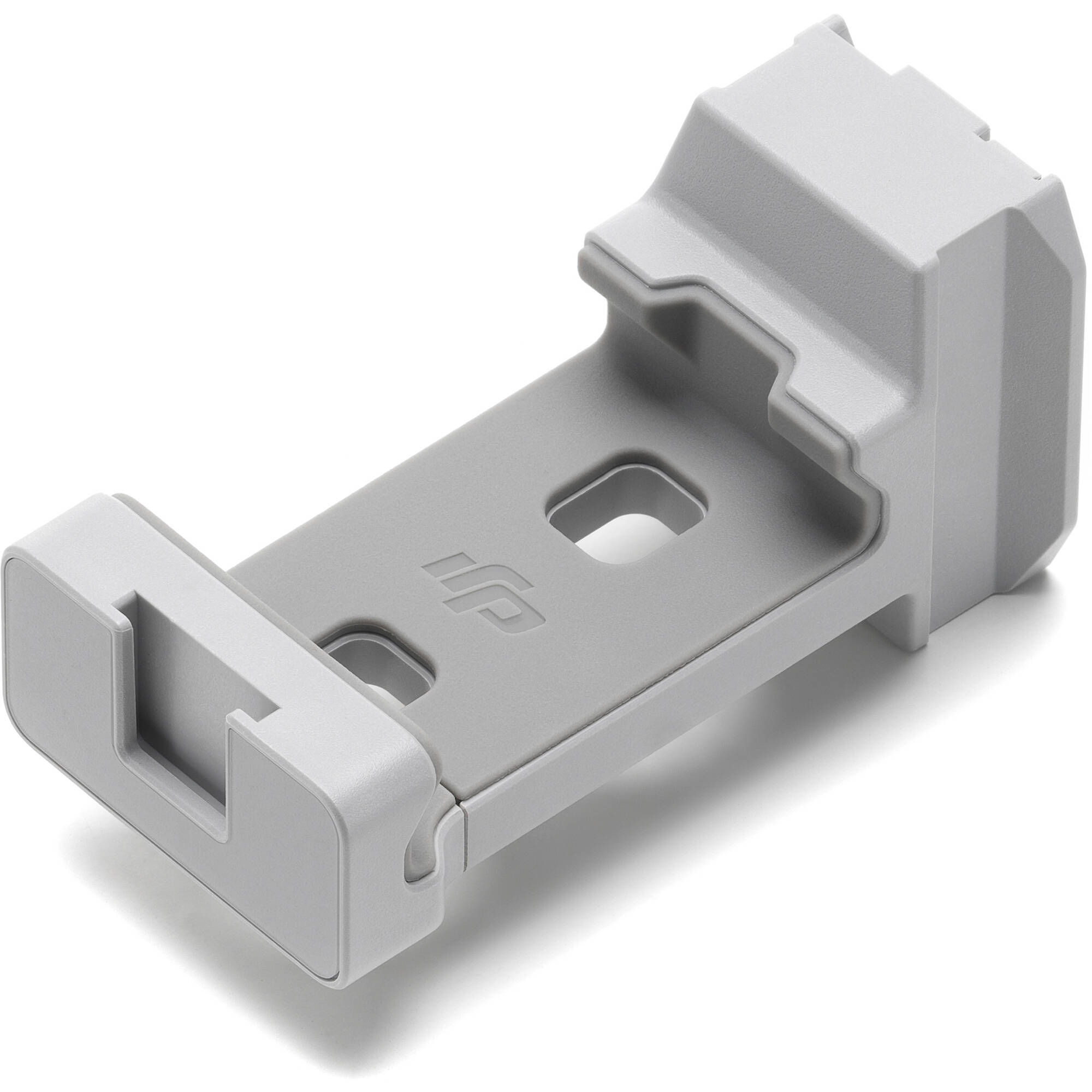 DJI RS 4 Mini Phone Holder – compact gray adjustable clamp for securely mounting a smartphone onto the RS 4 Mini gimbal.