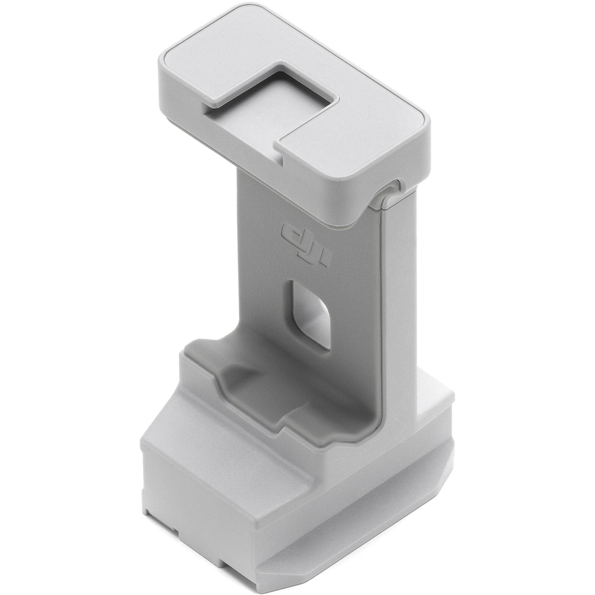 DJI RS 4 Mini Phone Holder – compact gray adjustable clamp for securely mounting a smartphone onto the RS 4 Mini gimbal.