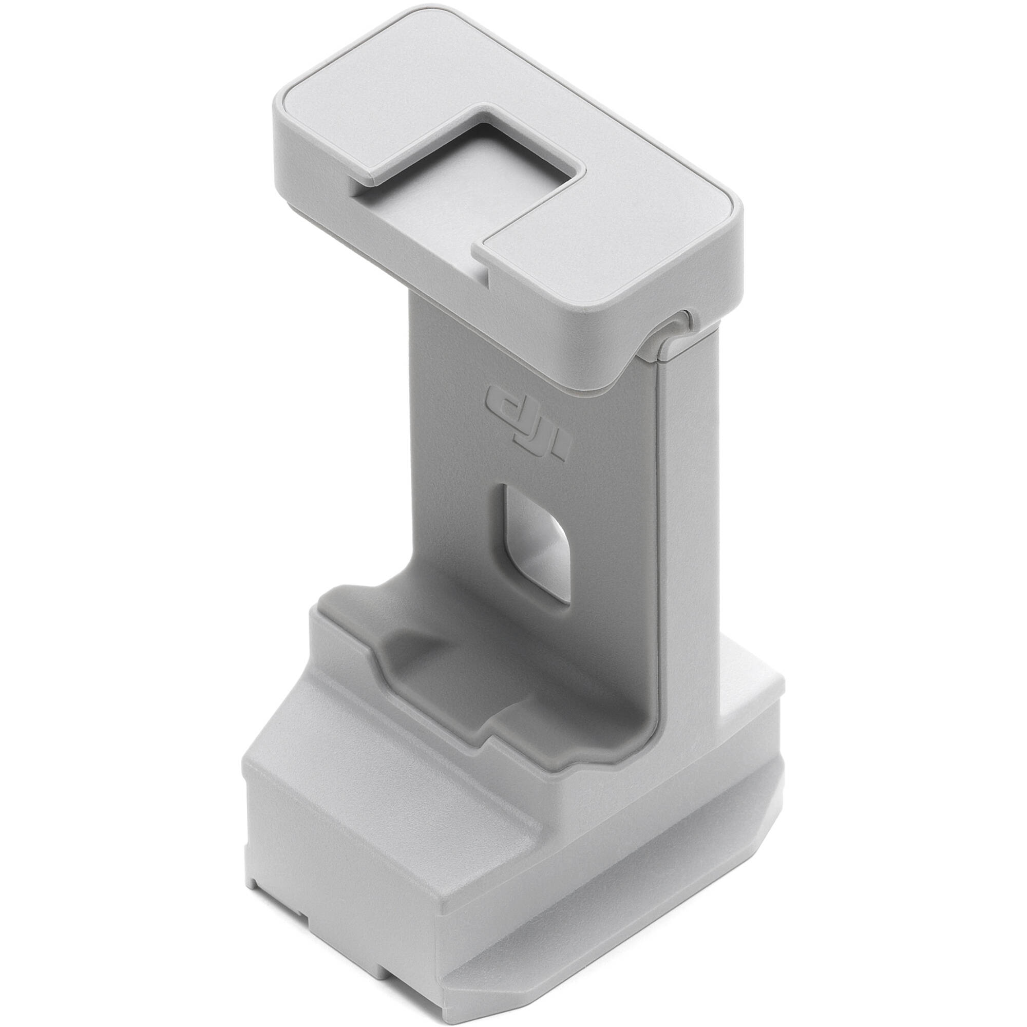 DJI RS 4 Mini Phone Holder – compact gray adjustable clamp for securely mounting a smartphone onto the RS 4 Mini gimbal.