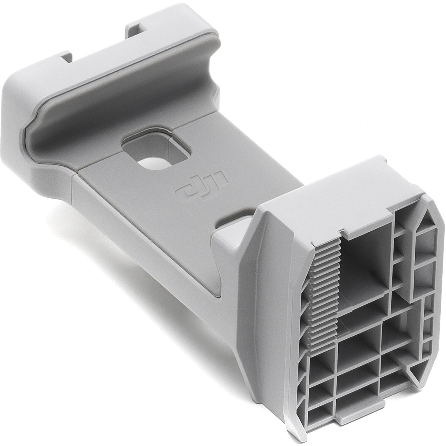DJI RS 4 Mini Phone Holder – compact gray adjustable clamp for securely mounting a smartphone onto the RS 4 Mini gimbal.