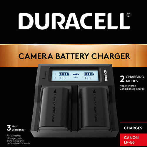 Duracell Dual Battery Charger for Canon LP-E6