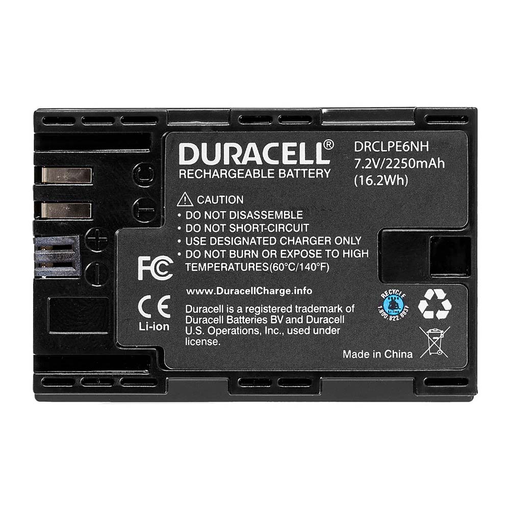 The Duracell Generic LP-E6NH Battery for Canon is a replacement battery for your DSLR and mirrorless cameras. Designed to last while traveling.