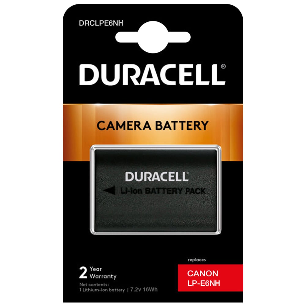 The Duracell Generic LP-E6NH Battery for Canon is a replacement battery for your DSLR and mirrorless cameras. Designed to last while traveling.