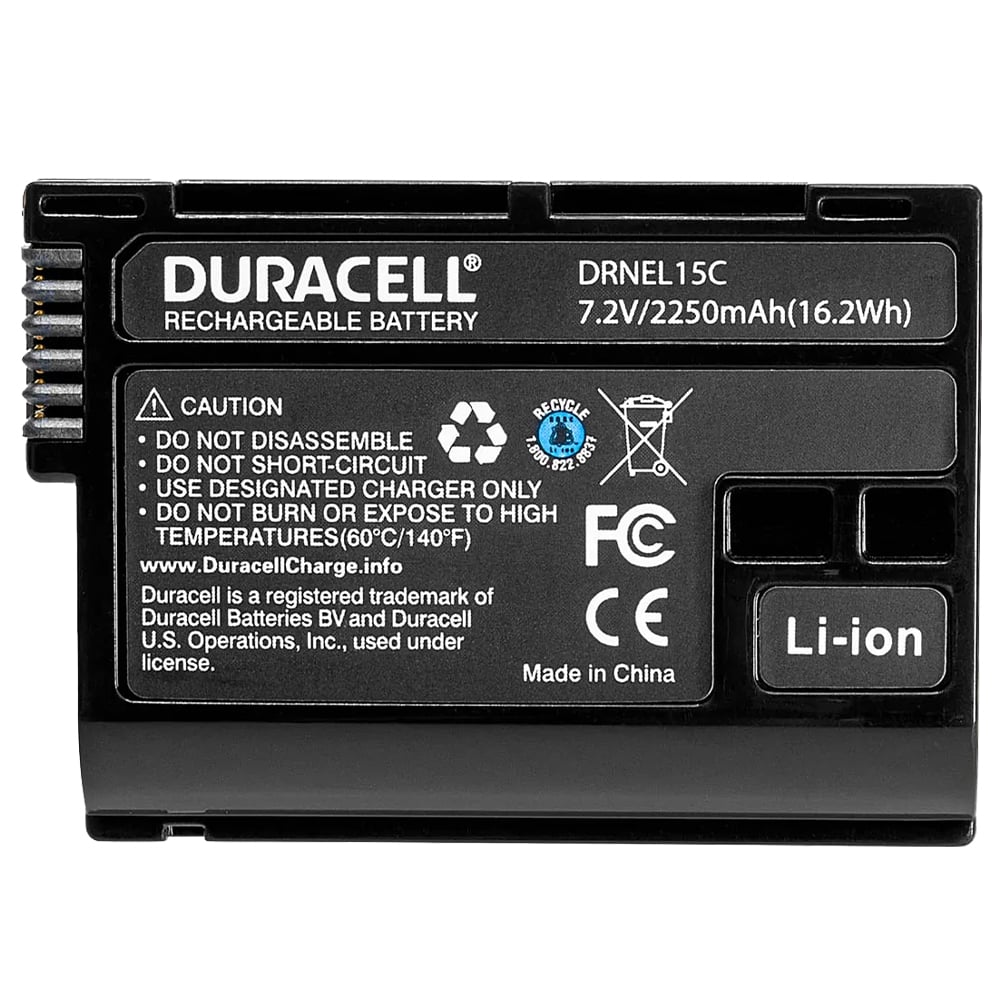 Duracell EN-EL15C battery for Nikon cameras.